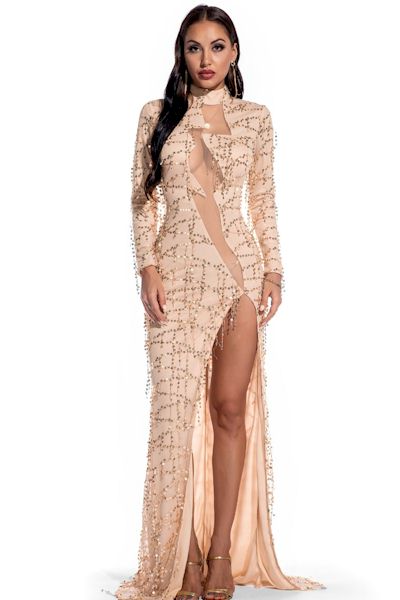 Teasing Sexy See Through Evening Gown     Sizes S to XL