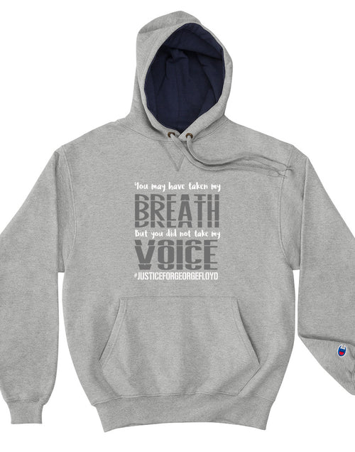 Load image into Gallery viewer, Gray Black Lives Matter Hoodie - Justice For George Floyd
