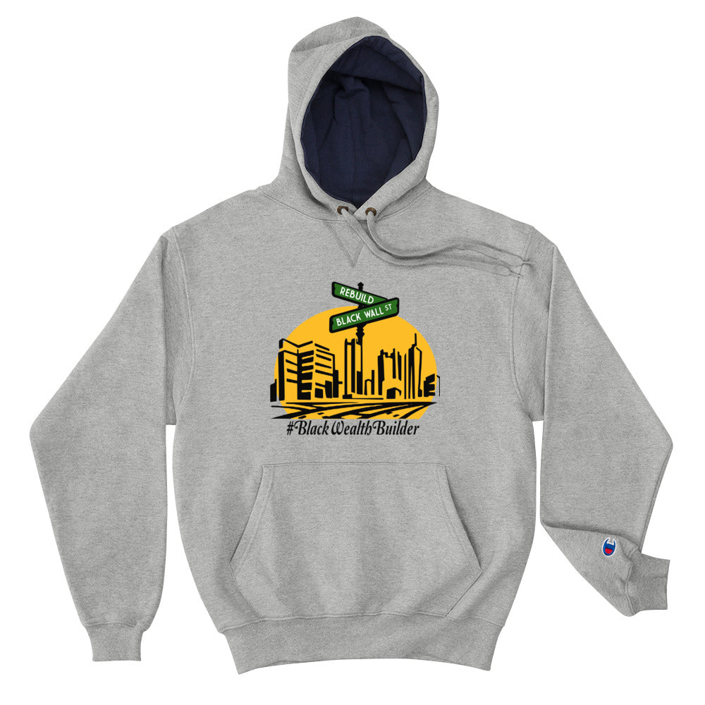 Rebuild black Wall Street Champion Hoodie