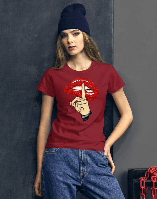 Load image into Gallery viewer, Quarantine Lips Women&#39;s short sleeve t-shirt
