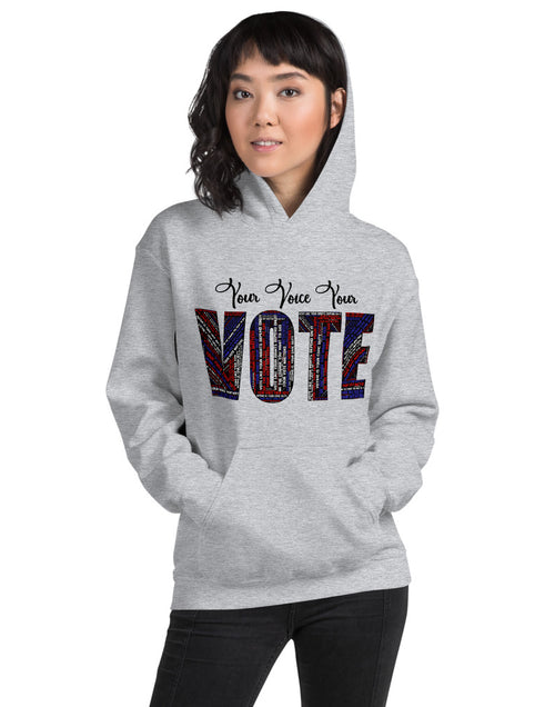 Load image into Gallery viewer, You Voice Your Vote Unisex Hoodie
