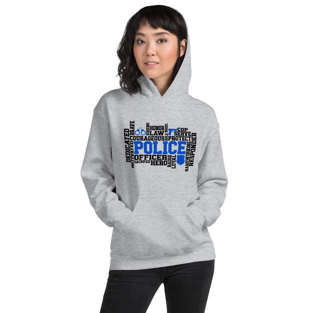 Police Word Art Unisex Hoodie