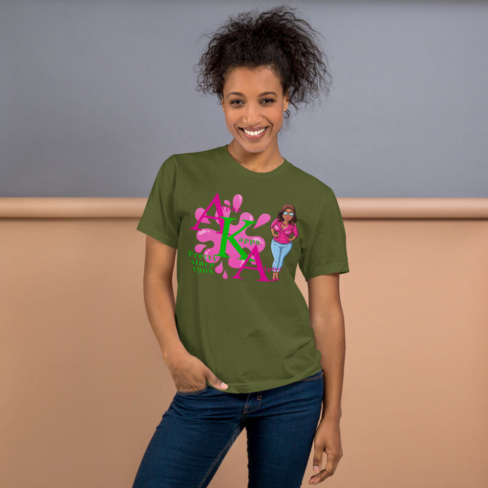 Alpha Kappa Alpha - Pretty Since 1908 AKA T-Shirt Army Green