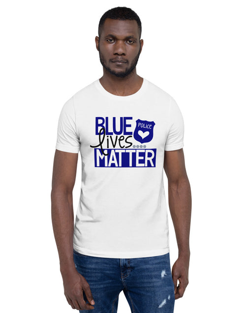 Load image into Gallery viewer, Blue Lives Matter Short-Sleeve Unisex T-Shirt
