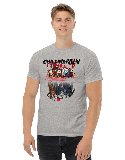 Load image into Gallery viewer, Chillin  and Killin It Halloween Time Men&#39;s heavyweight tee
