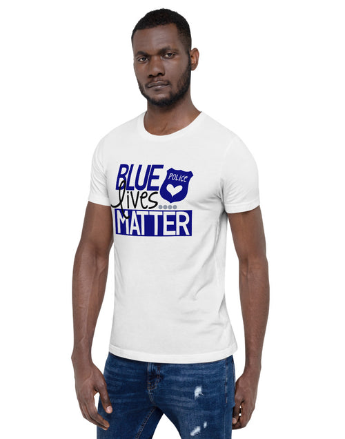 Load image into Gallery viewer, Blue Lives Matter Short-Sleeve Unisex T-Shirt
