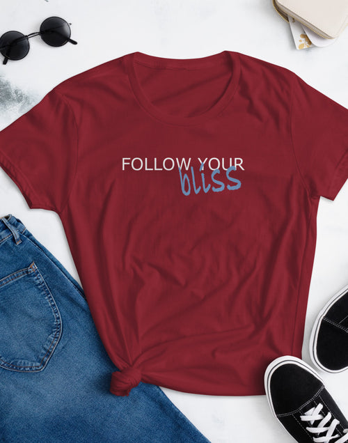 Load image into Gallery viewer, Follow Your Bliss Women&#39;s short sleeve t-shirt
