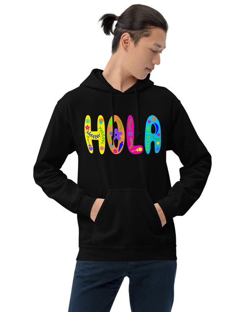 Load image into Gallery viewer, Hola Colorful Unisex Hoodie
