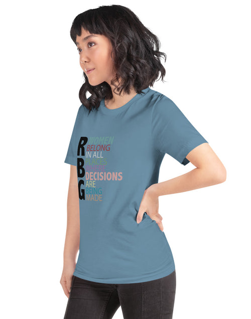 Load image into Gallery viewer, RGB Women Belong In All Places... Short-Sleeve Unisex T-Shirt
