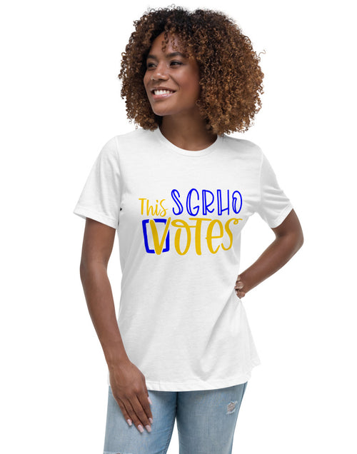 Load image into Gallery viewer, This SGRHO Votes Sigma Gamma Rho T-Shirt White
