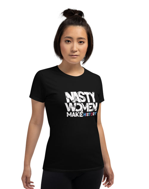 Load image into Gallery viewer, Nasty Women Make History Women&#39;s short sleeve t-shirt
