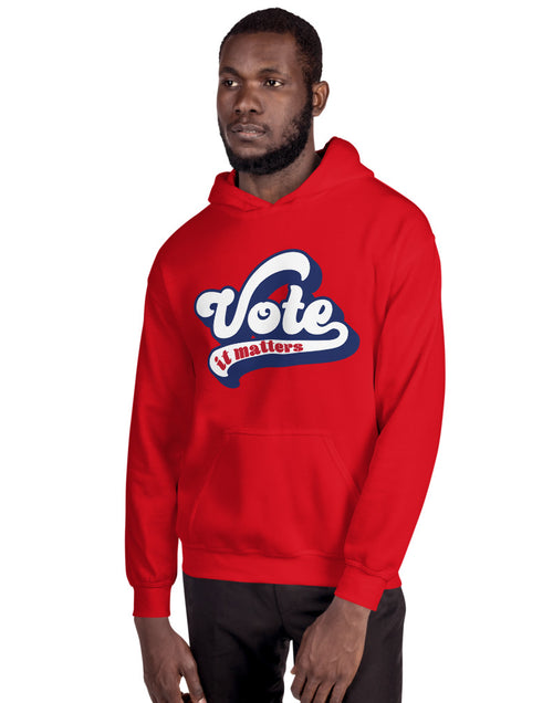 Load image into Gallery viewer, Vote It Matters Unisex Hoodie
