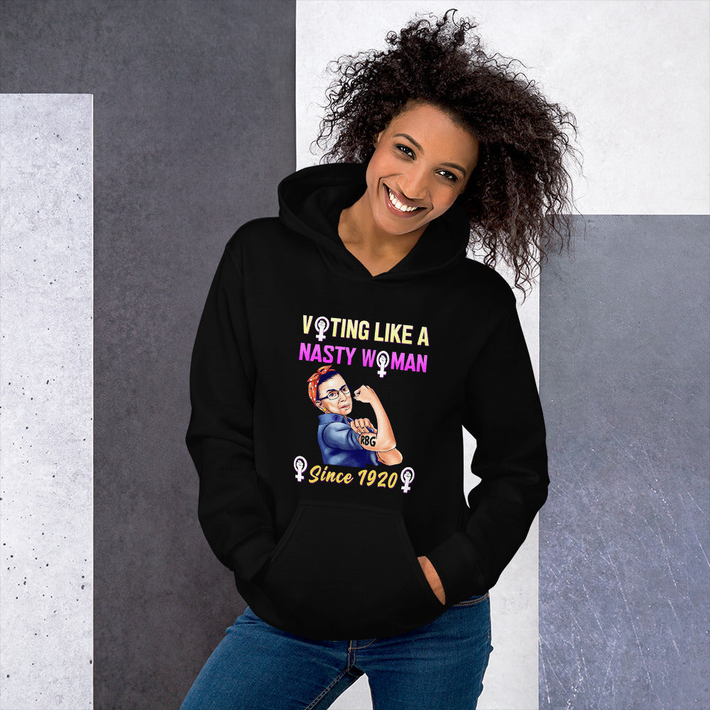 Notorious RBG - Voting Like A Nasty Women Since 1920 Unisex Hoodie Black