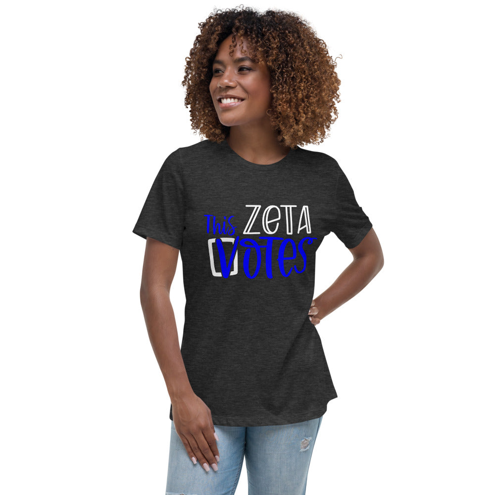 This Zeta Votes Women's Zeta Phi Beta T-Shirt Gray