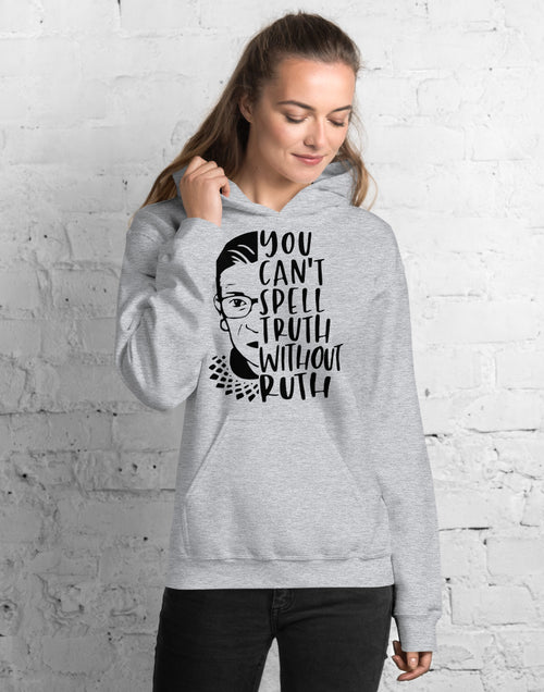 Load image into Gallery viewer, You Can&#39;t Spell Truth Without Ruth Gray Unisex Hoodie
