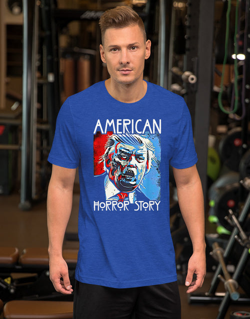 Load image into Gallery viewer, Blue American Horror Story Short-Sleeve Trump Unisex T-Shirt
