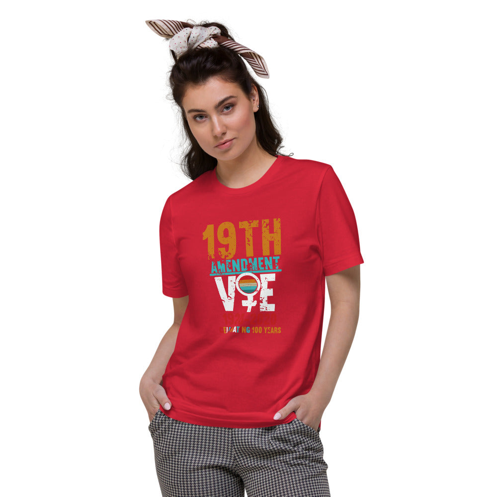 19th Amendment Only 100 Years Voting Red Tshirt