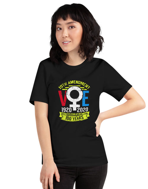 Load image into Gallery viewer, Celebrating 100 Years of Voting Tshirt
