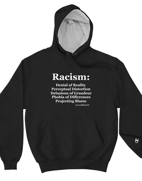 Load image into Gallery viewer, Racism Defined Black Hoodie
