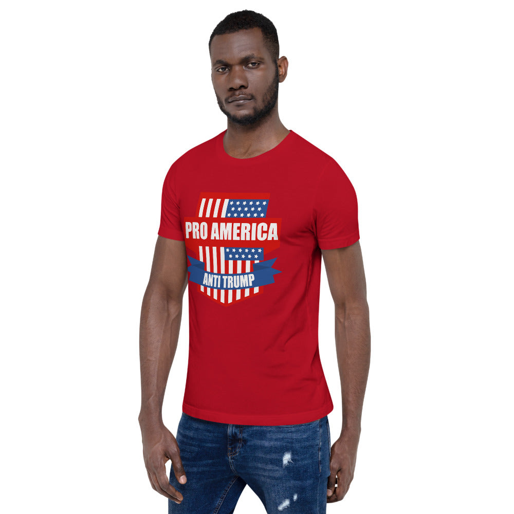 Pro-American, Anti-Trump Short Sleeve Red T-shirt