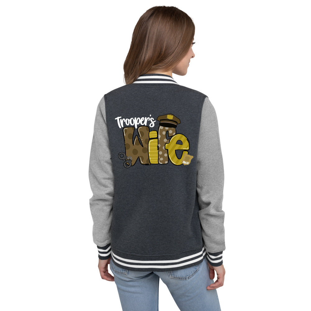 Trooper's Wife Women's Letterman Jacket