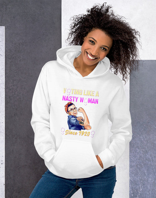 Load image into Gallery viewer, Notorious RBG - Voting Like A Nasty Women Since 1920 Unisex Hoodie
