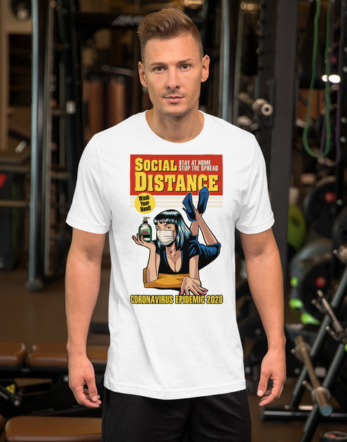 Load image into Gallery viewer, Social Distancing - Wash Your Hands Short-Sleeve Unisex T-Shirt
