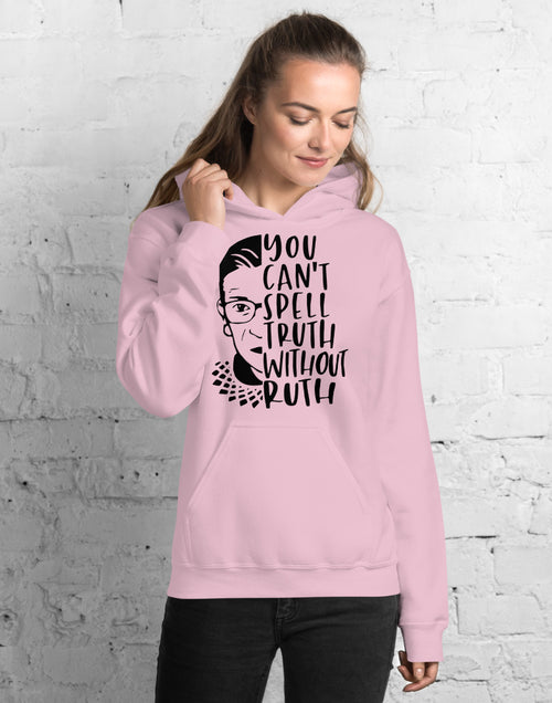 Load image into Gallery viewer, You Can&#39;t Spell Truth Without Ruth Pink Unisex Hoodie
