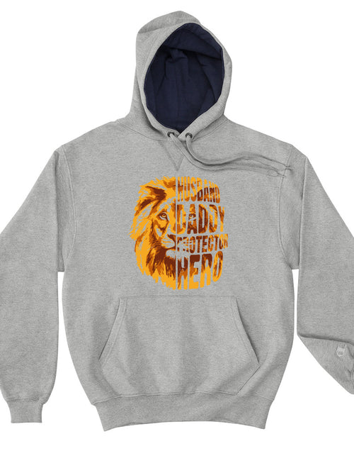 Load image into Gallery viewer, Husband Daddy Protector Hero Champion Hoodie Gray
