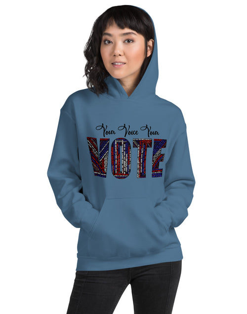 Load image into Gallery viewer, You Voice Your Vote Unisex Hoodie
