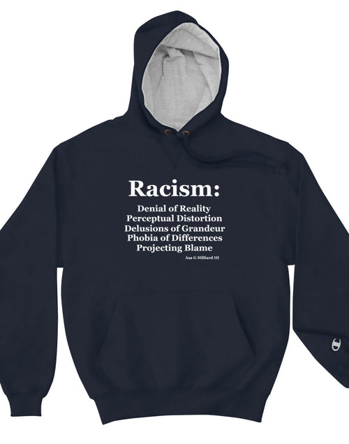 Load image into Gallery viewer, Racism Defined Navy Hoodie
