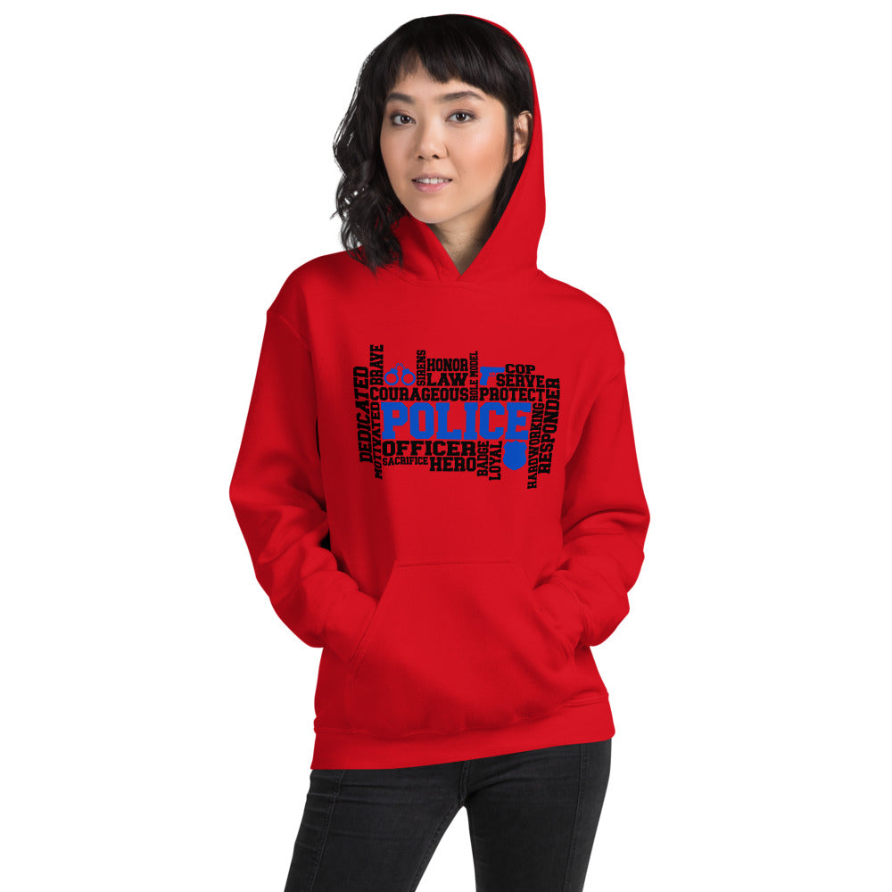 Police Word Art Unisex Hoodie