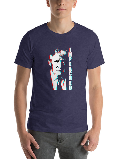 Load image into Gallery viewer, Navy Trump Impeached Short-Sleeve Unisex T-Shirt
