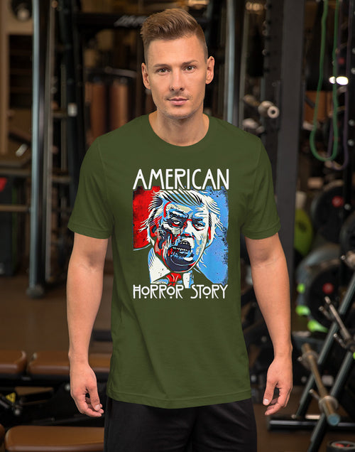 Load image into Gallery viewer, Green D Trump American Horror Story Short-Sleeve Unisex T-Shirt
