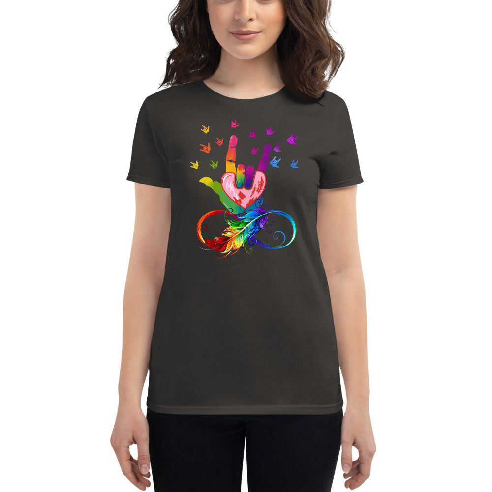 Peace and Love Women's short sleeve t-shirt