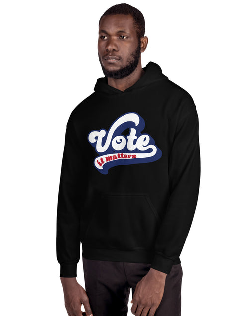 Load image into Gallery viewer, Vote It Matters Unisex Hoodie
