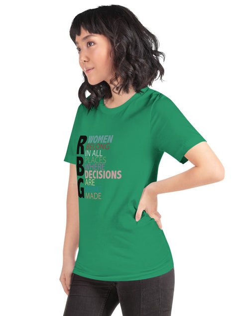 Load image into Gallery viewer, RGB Women Belong In All Places... Short-Sleeve Unisex T-Shirt
