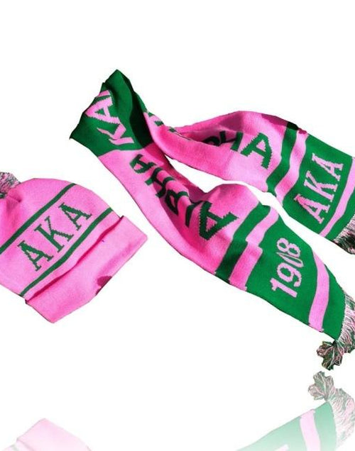 Load image into Gallery viewer, Show Your Colors Sorority Hat and Knit Scarf Set
