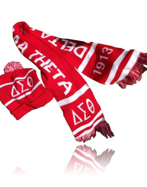 Load image into Gallery viewer, Show Your Colors Sorority Hat and Knit Scarf Set
