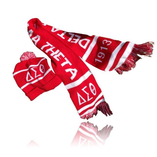 Show Your Colors Sorority Hat and Knit Scarf Set