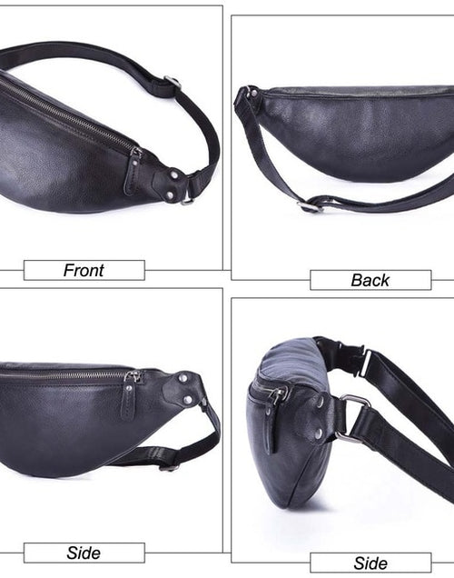 Load image into Gallery viewer, Genuine Crazy Horse Leather Men&#39;s Travel Fanny Pack
