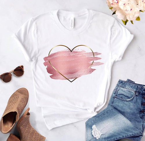 Load image into Gallery viewer, Heart and Flower Fancy Tshirts
