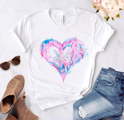 Load image into Gallery viewer, Heart and Flower Fancy Tshirts
