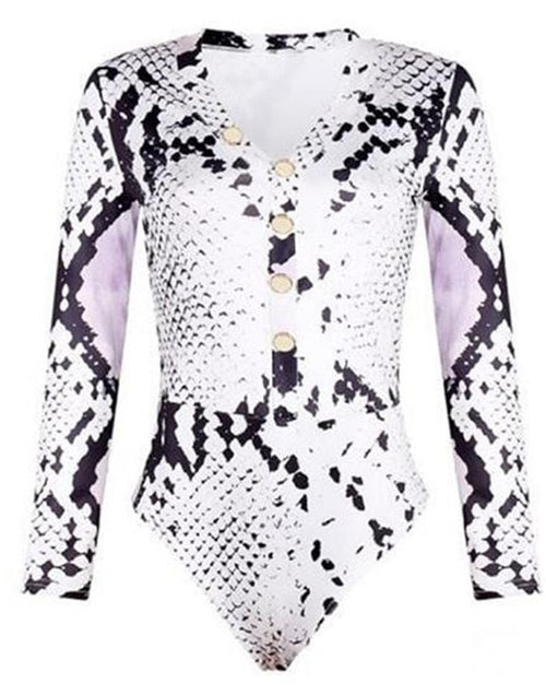 Load image into Gallery viewer, Long Sleeve Leopard Print Bodysuit
