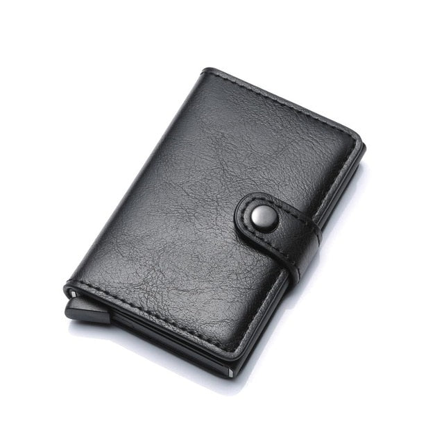 Men Credit Card Holder RFID Blocking Men Wallet Automatic Hasp Male Purse PU leather Bank Card Wallets Business ID Card Holder