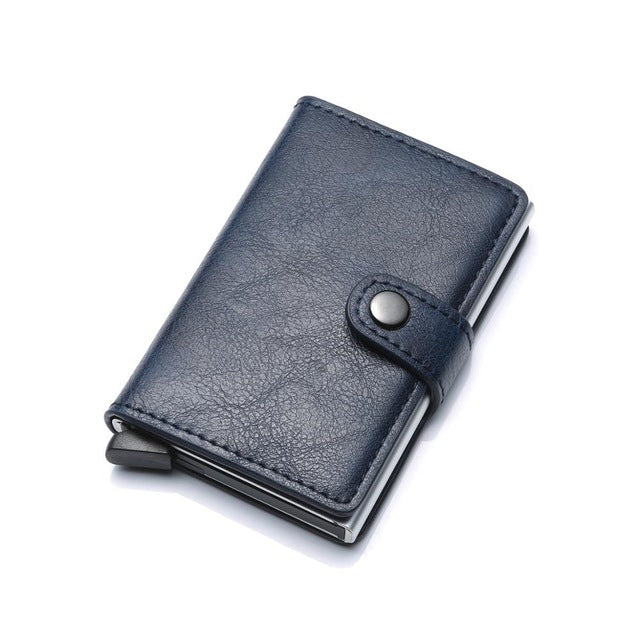 Men Credit Card Holder RFID Blocking Men Wallet Automatic Hasp Male Purse PU leather Bank Card Wallets Business ID Card Holder