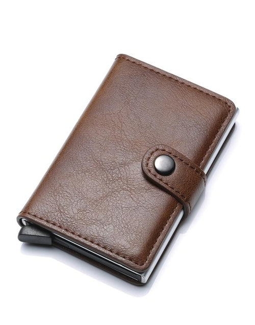 Load image into Gallery viewer, Men Credit Card Holder RFID Blocking Men Wallet Automatic Hasp Male Purse PU leather Bank Card Wallets Business ID Card Holder
