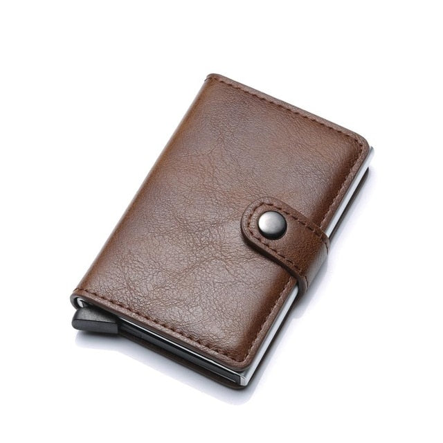 Men Credit Card Holder RFID Blocking Men Wallet Automatic Hasp Male Purse PU leather Bank Card Wallets Business ID Card Holder