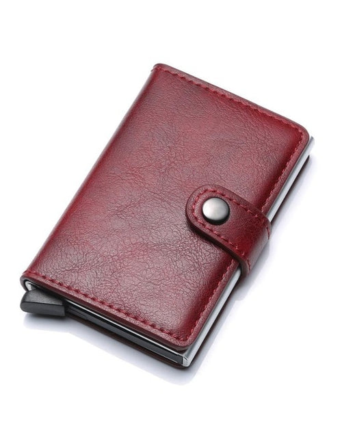 Load image into Gallery viewer, Men Credit Card Holder RFID Blocking Men Wallet Automatic Hasp Male Purse PU leather Bank Card Wallets Business ID Card Holder
