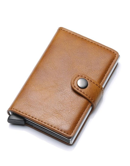 Load image into Gallery viewer, Men Credit Card Holder RFID Blocking Men Wallet Automatic Hasp Male Purse PU leather Bank Card Wallets Business ID Card Holder
